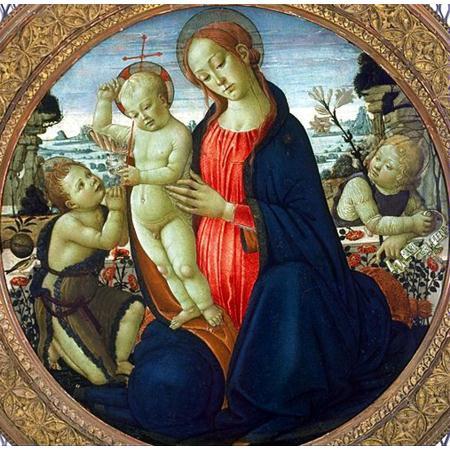 JACOPO del SELLAIO Madonna and Child with Infant, St. John the Baptist and Attending Angel Germany oil painting art